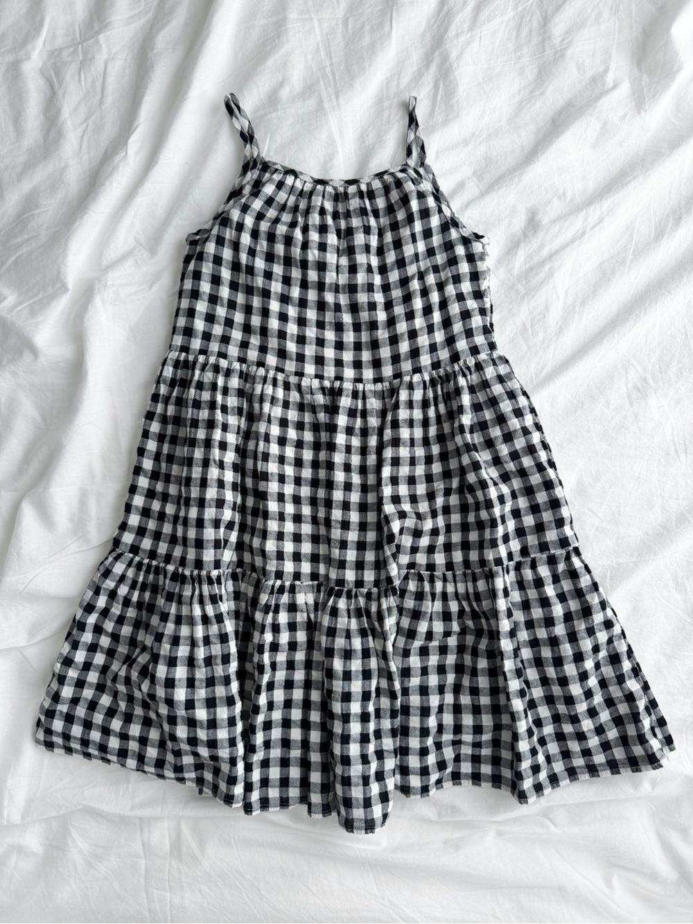 Tucker + Tate Black and White Gingham Dress Size 7
